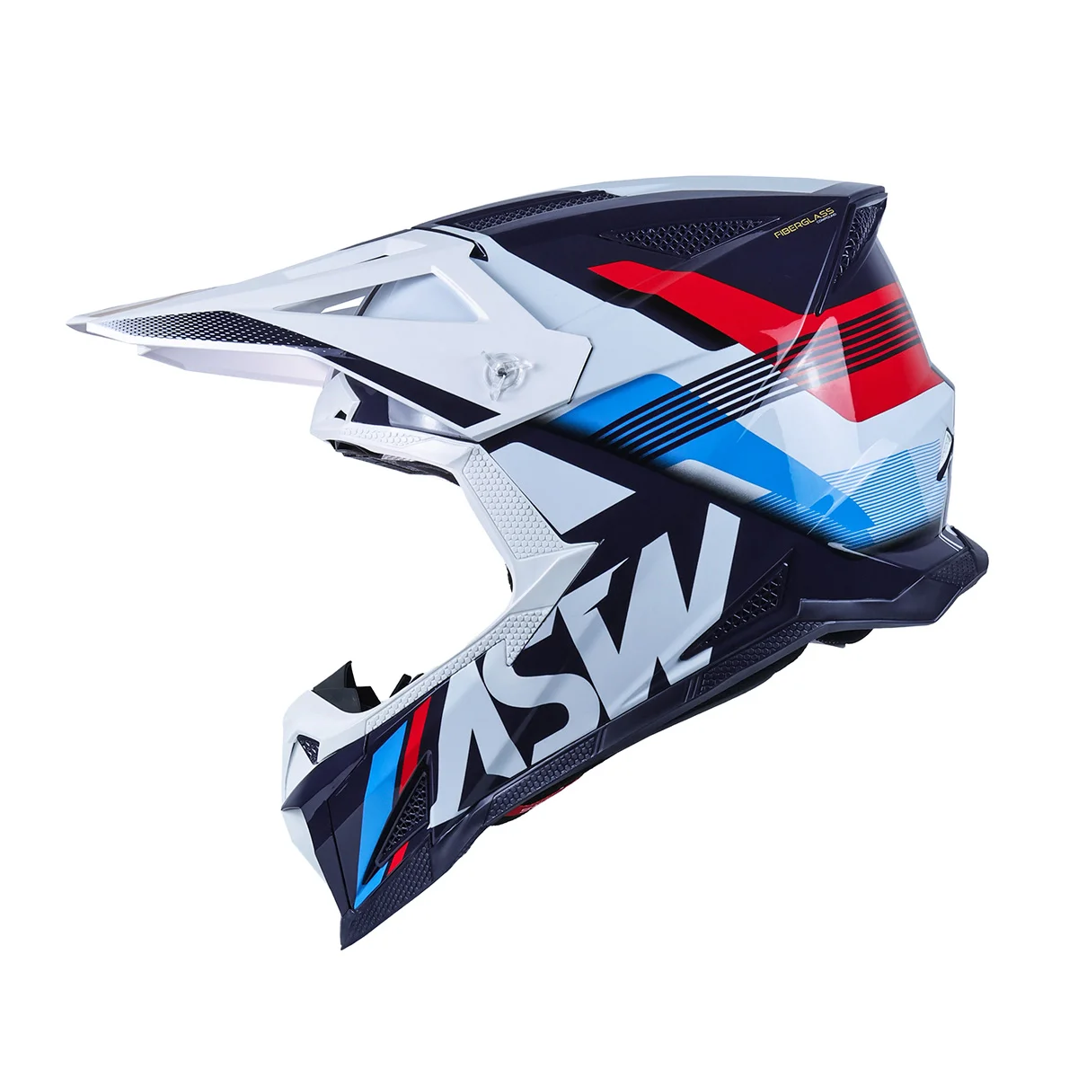 Capacete ASW R1 Mips Neo Branco/Marinho/Vermelho - Spinelli Motos